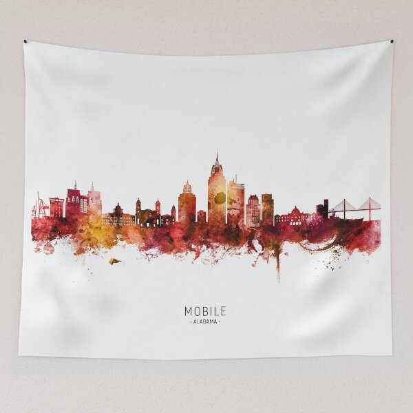 Item preview, Mobile Alabama Skyline designed and sold by ArtPrints.