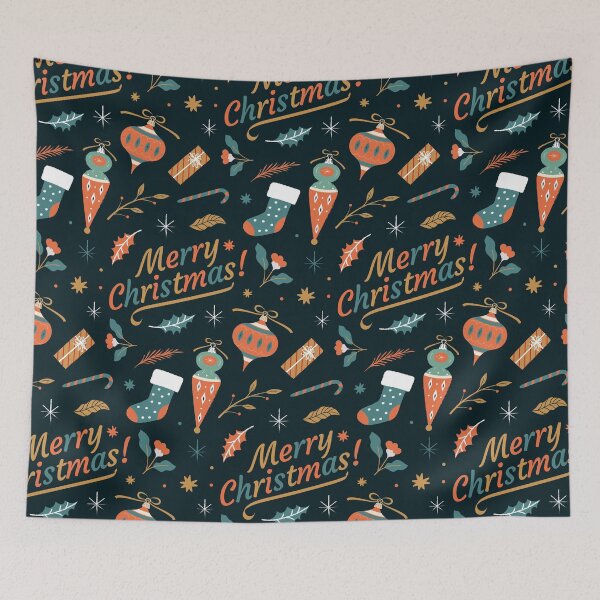 Item preview, Merry Christmas Winter theme Pattern designed and sold by Patterntastic.