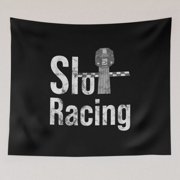 Item preview, Distressed Slot Car Racing Text - B&W Finish Line designed and sold by DeWinnes.