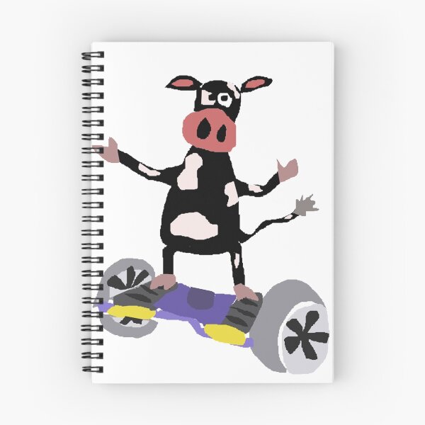 Item preview, Cool Funny Black and White Cow on Hoverboard designed and sold by Nature's Fancy.