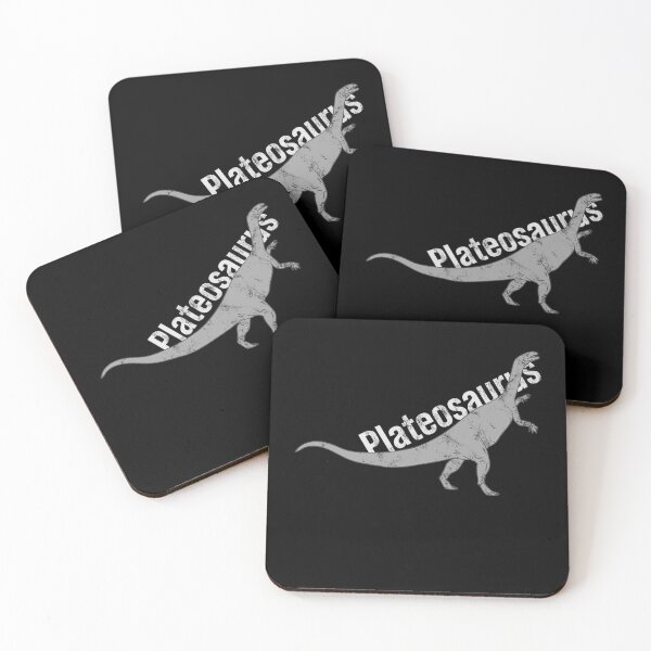 Item preview, Distressed Plateosaurus Text - B&W Dino Species - Reptile designed and sold by DeWinnes.