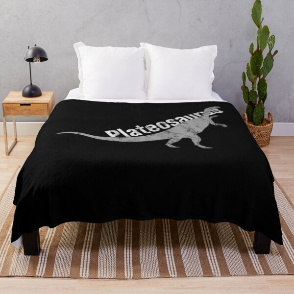 Item preview, Distressed Plateosaurus Text - B&W Dino Species - Reptile designed and sold by DeWinnes.