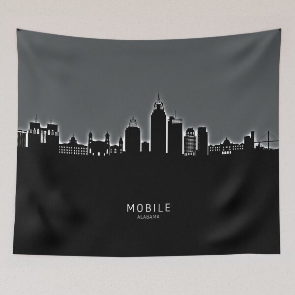 Item preview, Mobile Alabama Skyline designed and sold by ArtPrints.