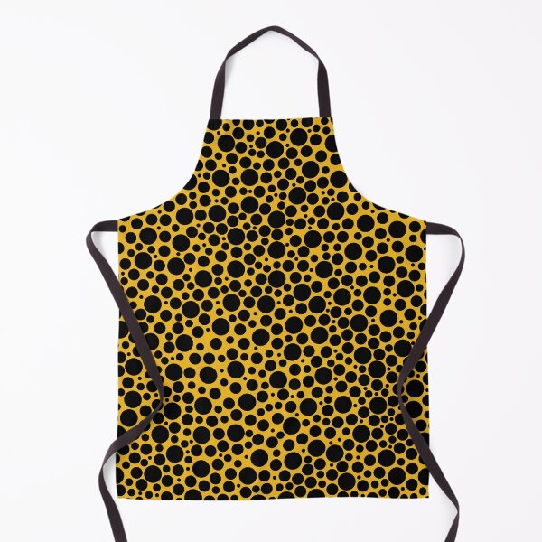 Item preview, Black polka dots on yellow background designed and sold by avion-en-papier.