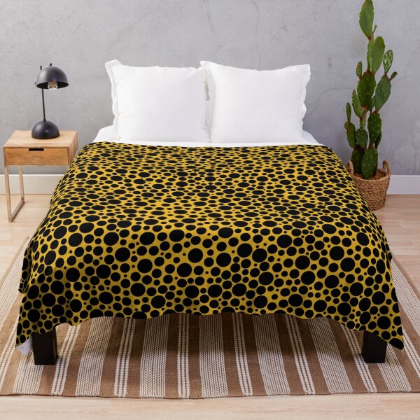 Item preview, Black polka dots on yellow background designed and sold by avion-en-papier.