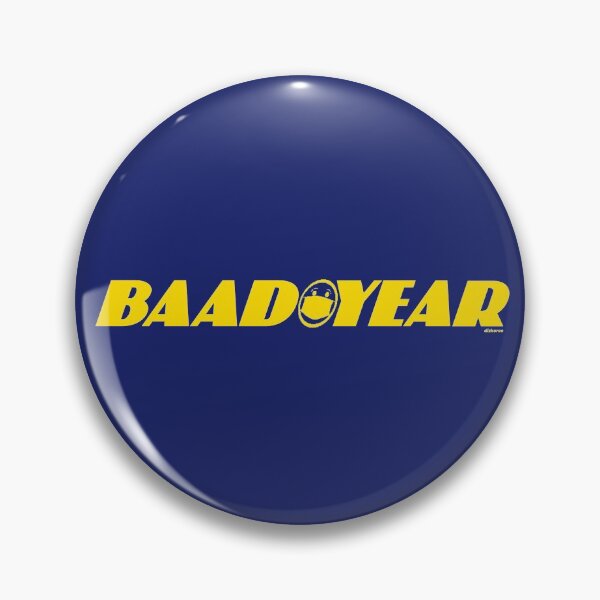 Item preview, BAAD YEAR mask yellow text dizkorce designed and sold by Dizkorce.