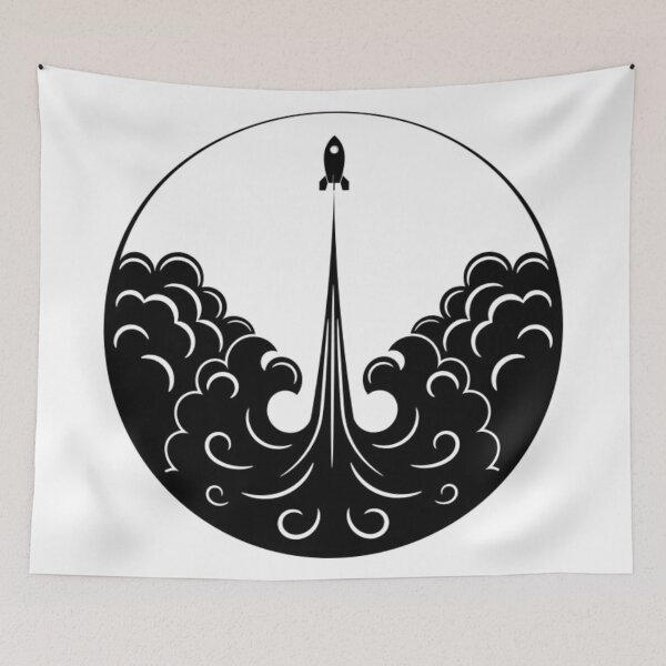 Item preview, Minimalistic rocket takeoff designed and sold by Rakos-Merch.