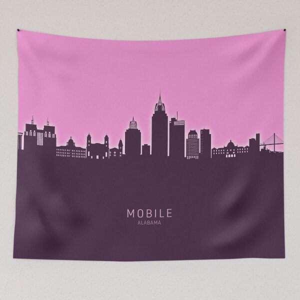 Item preview, Mobile Alabama Skyline designed and sold by ArtPrints.