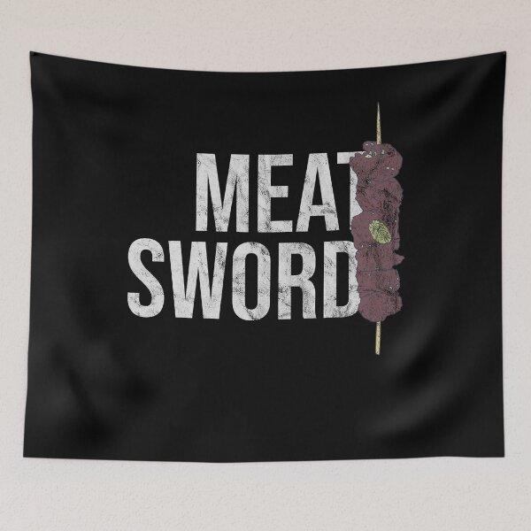 Item preview, Distressed Kebab - Meat Sword - Meat Lover designed and sold by DeWinnes.