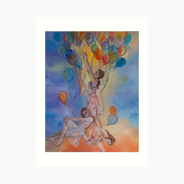 Balloon Girls Art Print