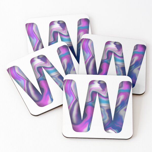 Item preview, Letter W wavy aestetic vibe designed and sold by Rime-art.