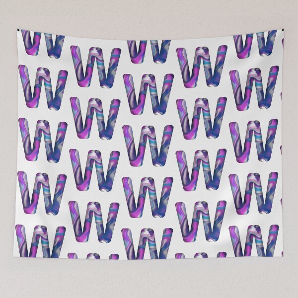 Item preview, Letter W wavy aestetic vibe designed and sold by Rime-art.