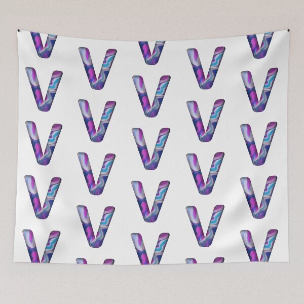 Item preview, Letter V wavy aestetic vibe designed and sold by Rime-art.