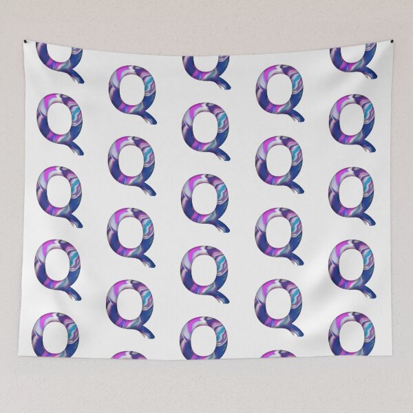 Item preview, Letter Q wavy aestetic vibe designed and sold by Rime-art.