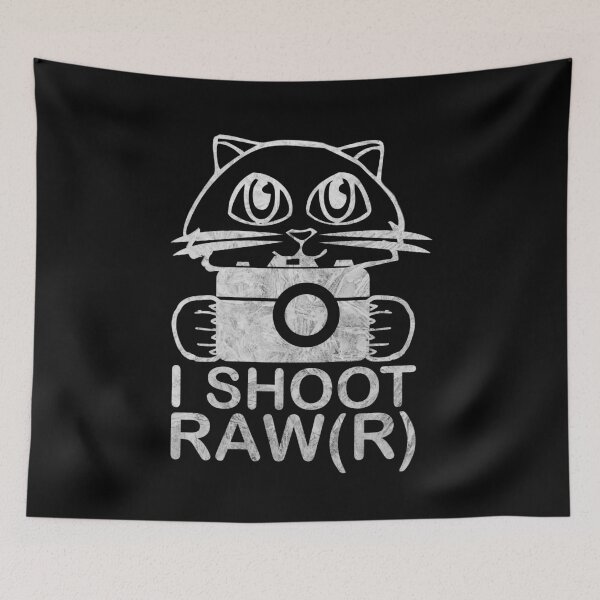 Item preview, I Shoot Raw R Cute Cat Photographer Camera Image File designed and sold by DerNerd.