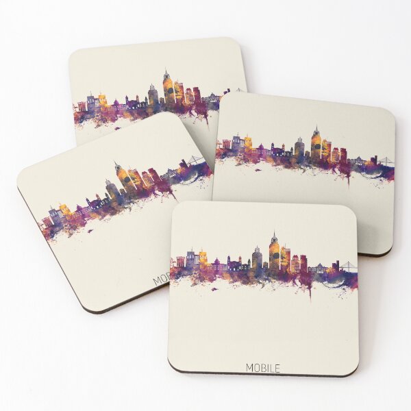 Item preview, Mobile Alabama Skyline designed and sold by ArtPrints.