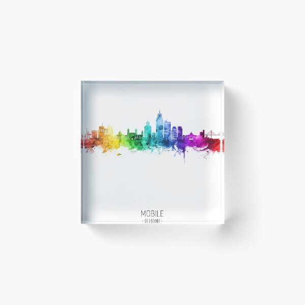 Item preview, Mobile Alabama Skyline designed and sold by ArtPrints.