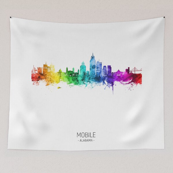 Item preview, Mobile Alabama Skyline designed and sold by ArtPrints.