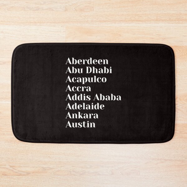 Item preview, Cities starting with A designed and sold by Art With Impact – Statement Art & Apparel for Deep Thinkers.