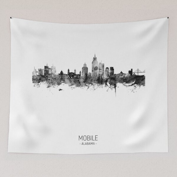 Item preview, Mobile Alabama Skyline designed and sold by ArtPrints.