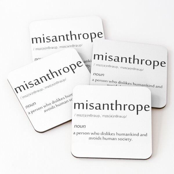 Item preview, Misanthrope Dictionary entry designed and sold by CatgoDigital.