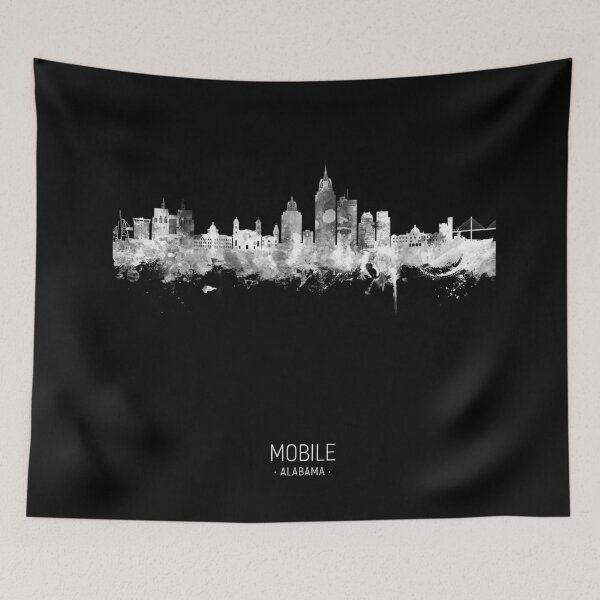 Item preview, Mobile Alabama Skyline designed and sold by ArtPrints.