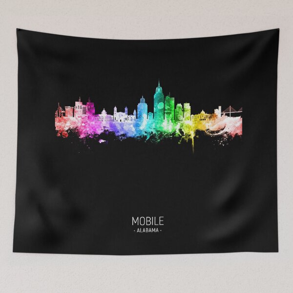 Item preview, Mobile Alabama Skyline designed and sold by ArtPrints.