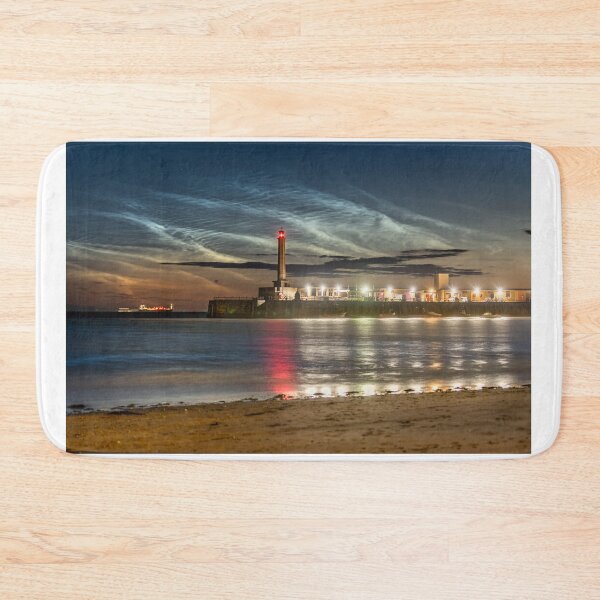 Item preview, Margate Harbour and lighthouse at night designed and sold by rogerstanger.