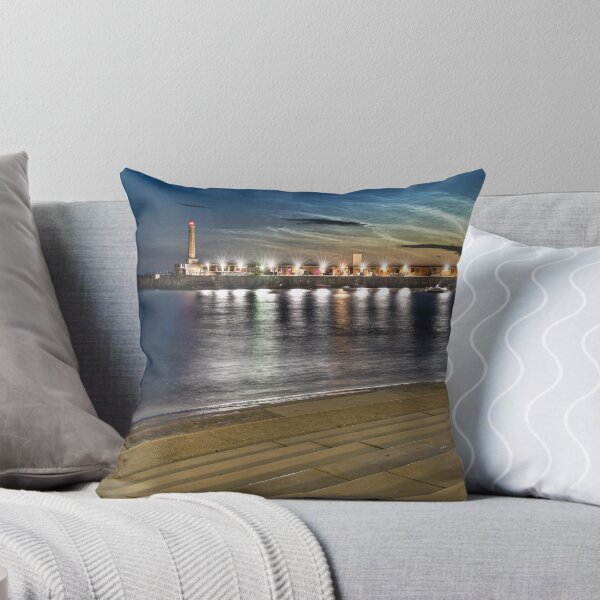 Item preview, Margate Harbour Lighthouse noctilucent clouds at night designed and sold by rogerstanger.