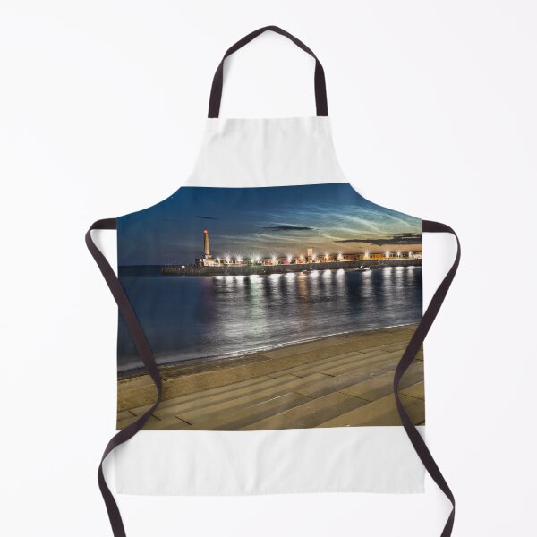 Item preview, Margate Harbour Lighthouse noctilucent clouds at night designed and sold by rogerstanger.