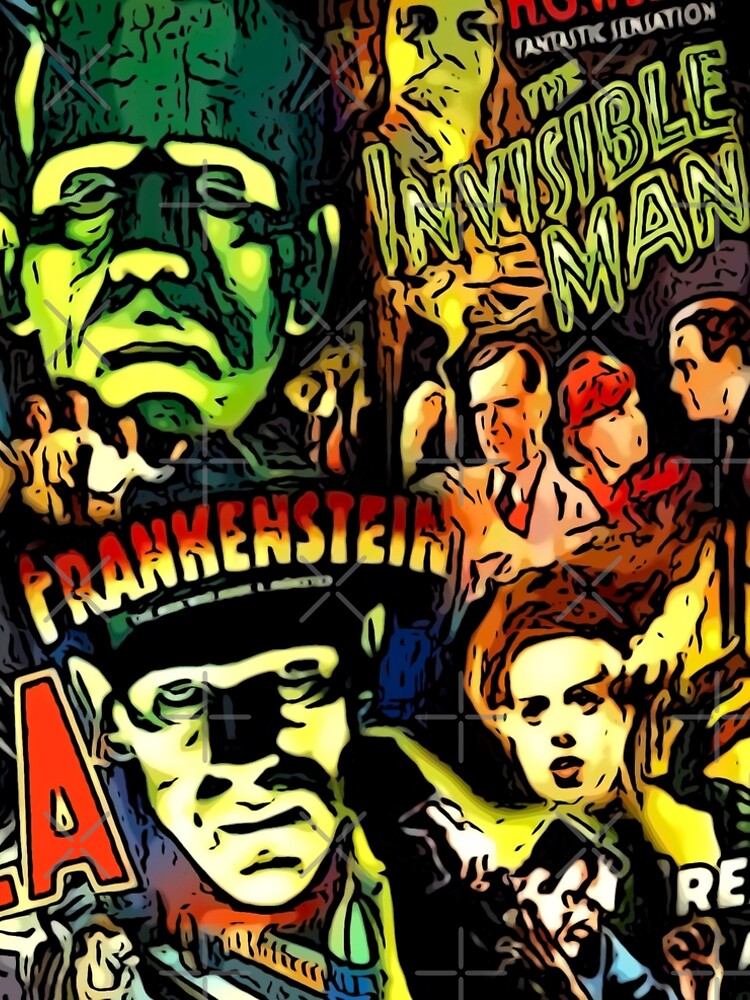 Horror cult universal monsters movies face mask by alessiofano