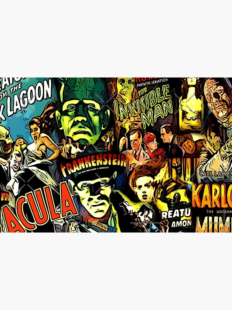 Thumbnail 6 of 6, Bath Mat, Horror cult universal monsters movies face mask designed and sold by The Fit.