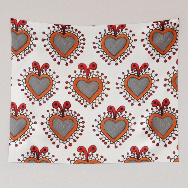 Item preview, Pattern Heart in Red and White Design 105 designed and sold by Artnigel.