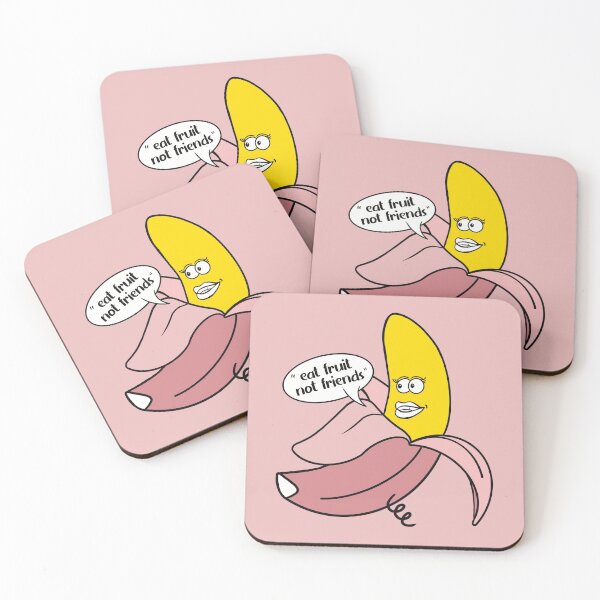 Item preview, Banana in Pink Pig onesie saying "Eat fruit not friends" designed and sold by Fruit-Tee.