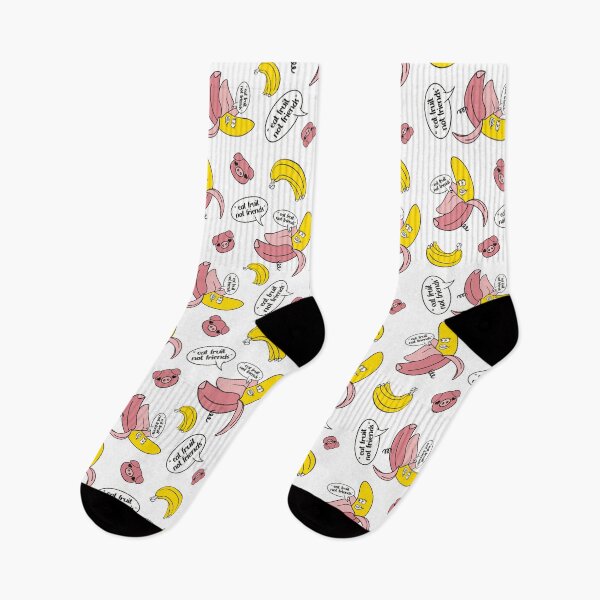 Item preview, Banana in Pink Pig onesie saying "Eat fruit not friends" designed and sold by Fruit-Tee.