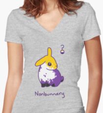Original Nonbunnary Women's Fitted V-Neck T-Shirt