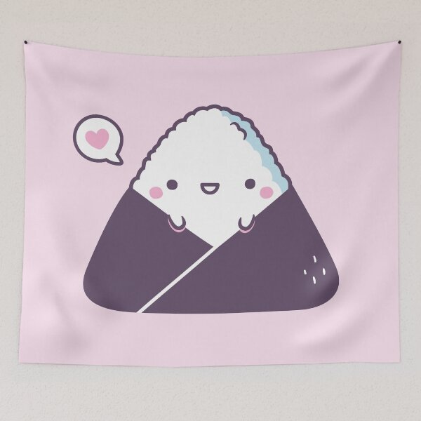 Item preview, Cute Happy Onigiri Japanese Rice Ball designed and sold by rustydoodle.