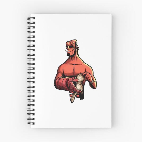 Artikelvorschau, Hell Boy mit seiner Katze entworfen und verkauft von Noobandroidart.