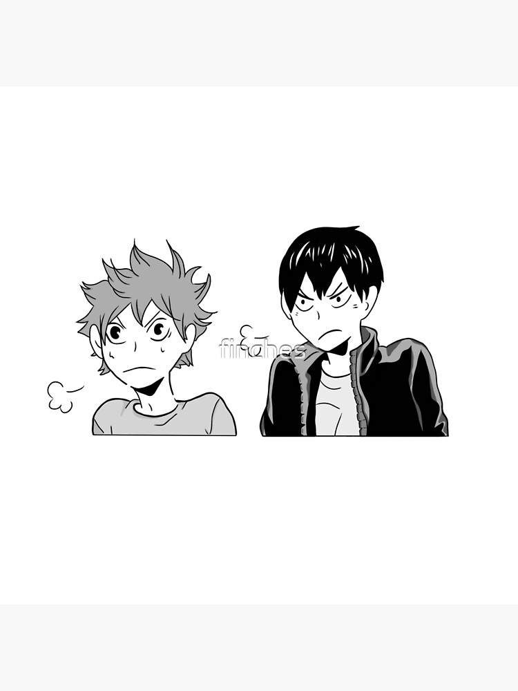 Kageyama and Sugawara Manga Panel Art Board Print for Sale by finches