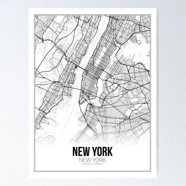 Item preview, New York Map Print | New York NY USA | Wall Art Poster  designed and sold by Douglas Berg.