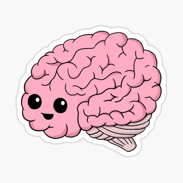 Cute Brain Sticker