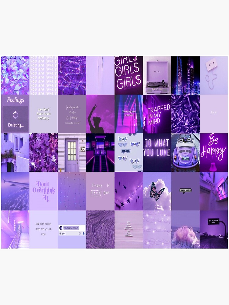 "Purple collage" Tapestry by Meganhatfield Redbubble