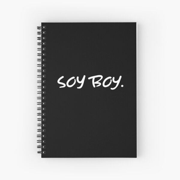 Soy Boy Minimal White. Spiral Notebook