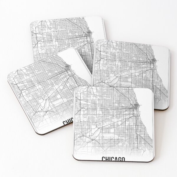 Item preview, Chicago Map Print | Illinois IL USA | Wall Art Poster  designed and sold by Douglas Berg.