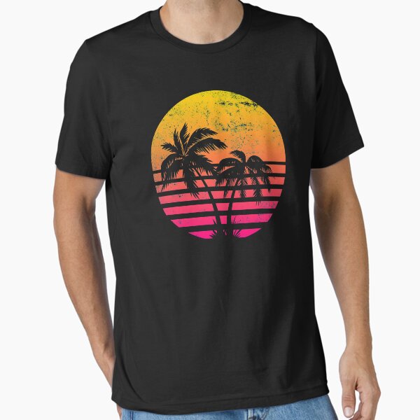Item preview, Retrowave Sunset With Palm Trees designed and sold by AYZY art.