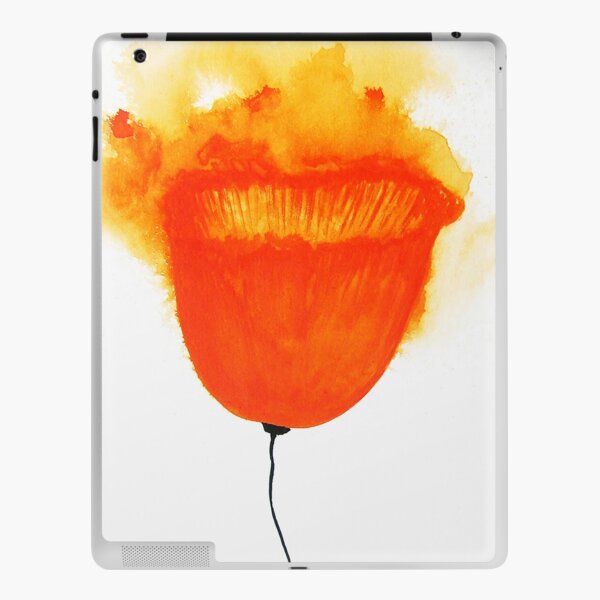 Poppy in Titian red / watercolor iPad Skin