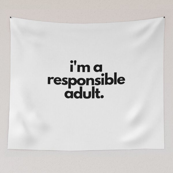 Item preview, Responsible Adulting White Lie Party Funny Quote designed and sold by luchik-and-co.