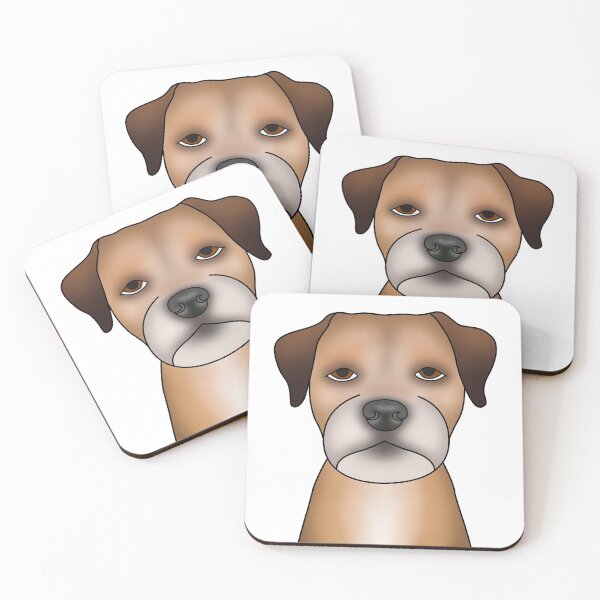 Item preview, Border Terrier Dog - Portrait - Face - White designed and sold by JadeMadeThis.