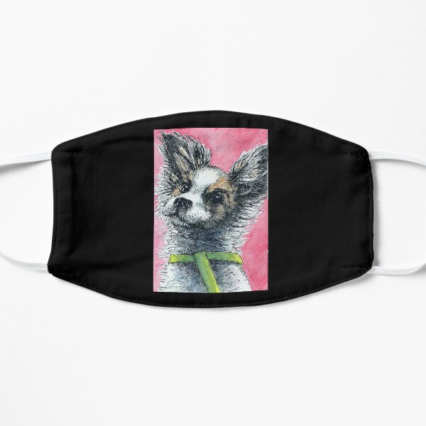 Papillion little puppy dog cuteness overload! Flat Mask