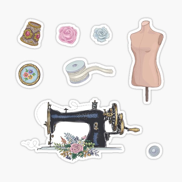 Sewing Stickers - Free construction and tools Stickers